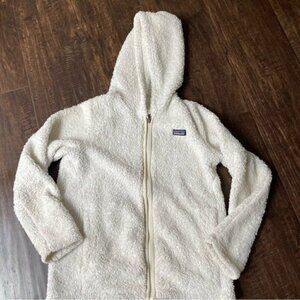 Patagonia white hoodie jacket sz L kids
